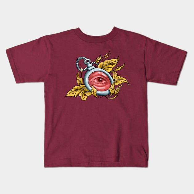 All seeing eye Kids T-Shirt by Tattoos_by_George